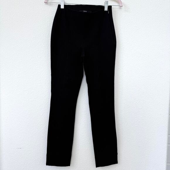 Quince Ponte Slim Pull On Pant Black XS Stretch Minimalist Officecore Capsule - Picture 1 of 6